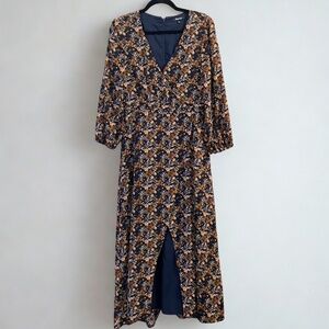 Madewell Floral Wrap Midi Dress | Size 4